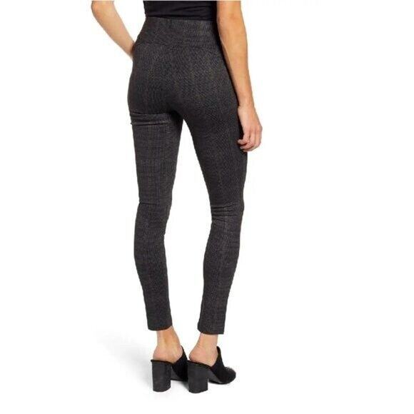WIT & WISDOM NEW $68 Plaid Ankle Leggings in Charcoal Brown PM Petite Medium - Picture 3 of 5